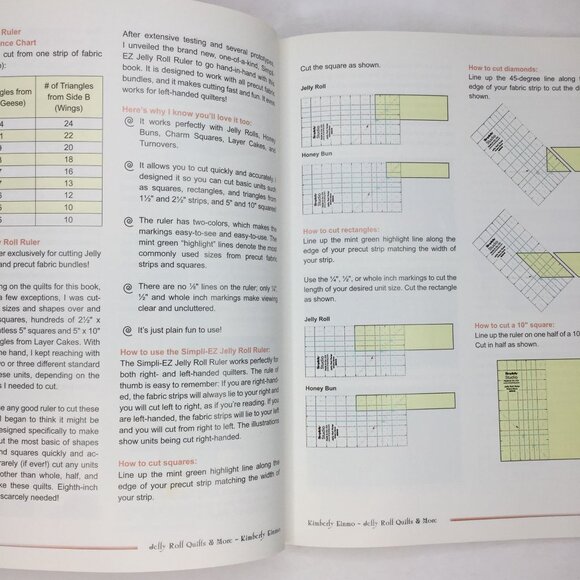 Kimberly Einmo Jelly Roll Quilts & More Quilting Patterns Designs Ideas Book - Picture 4 of 12